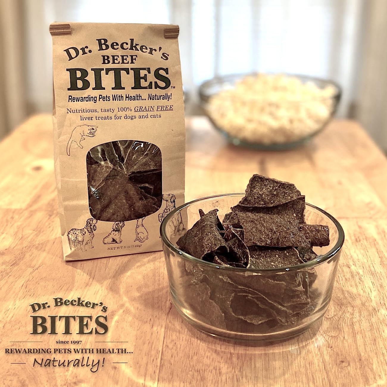 Dr. Becker's Human-Grade Beef Liver treats, premium quality for discerning pet owners.