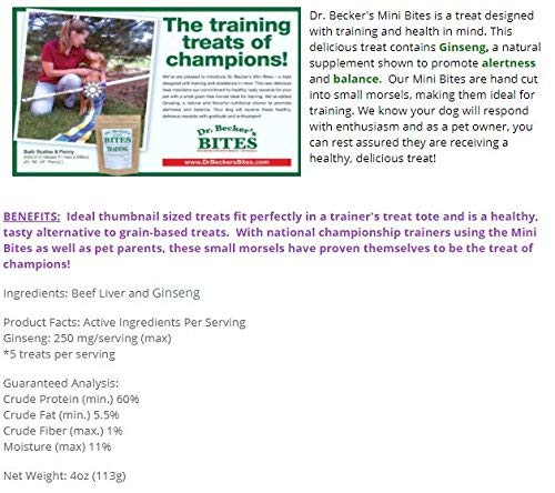 Dr. Becker's Mini Bites ginseng trainer-pocket for alertness during classes.