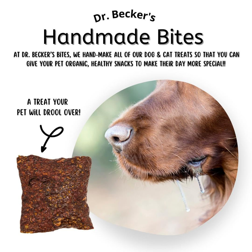 Dr. Becker's Original Beef Bites dog and cat treat cut into bite-sized pieces.