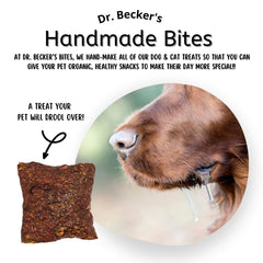 Dr. Becker's Original Beef Bites dog and cat treat cut into bite-sized pieces.