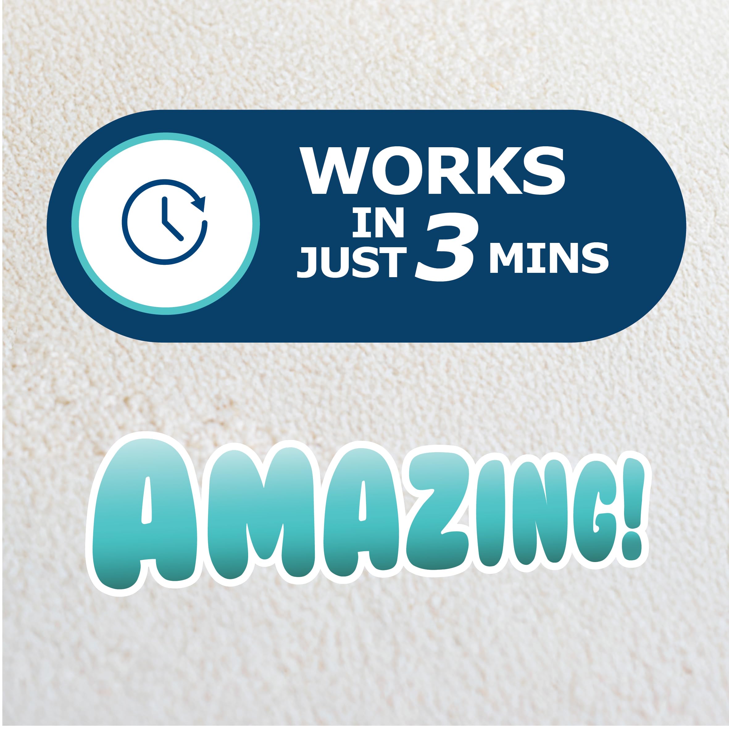 Dr. Beckmann Pet Stain & Odour Remover shows foamy oxy-powered action on spills