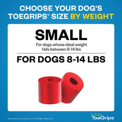 Dog walks confidently on hardwood with Dr Buzby's ToeGrips
