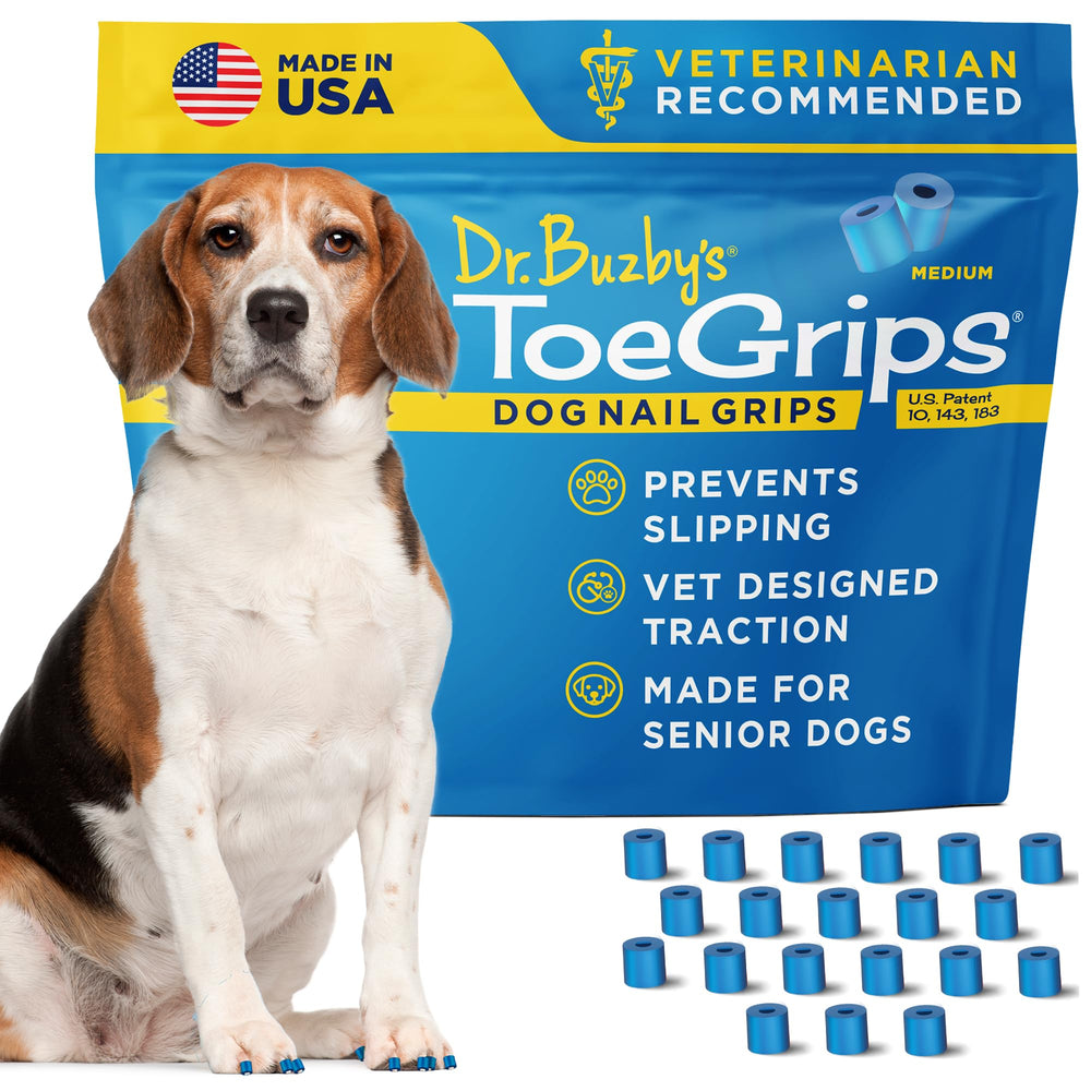 Dr Buzby's ToeGrips 20-grips pack demonstrates complete traction set.