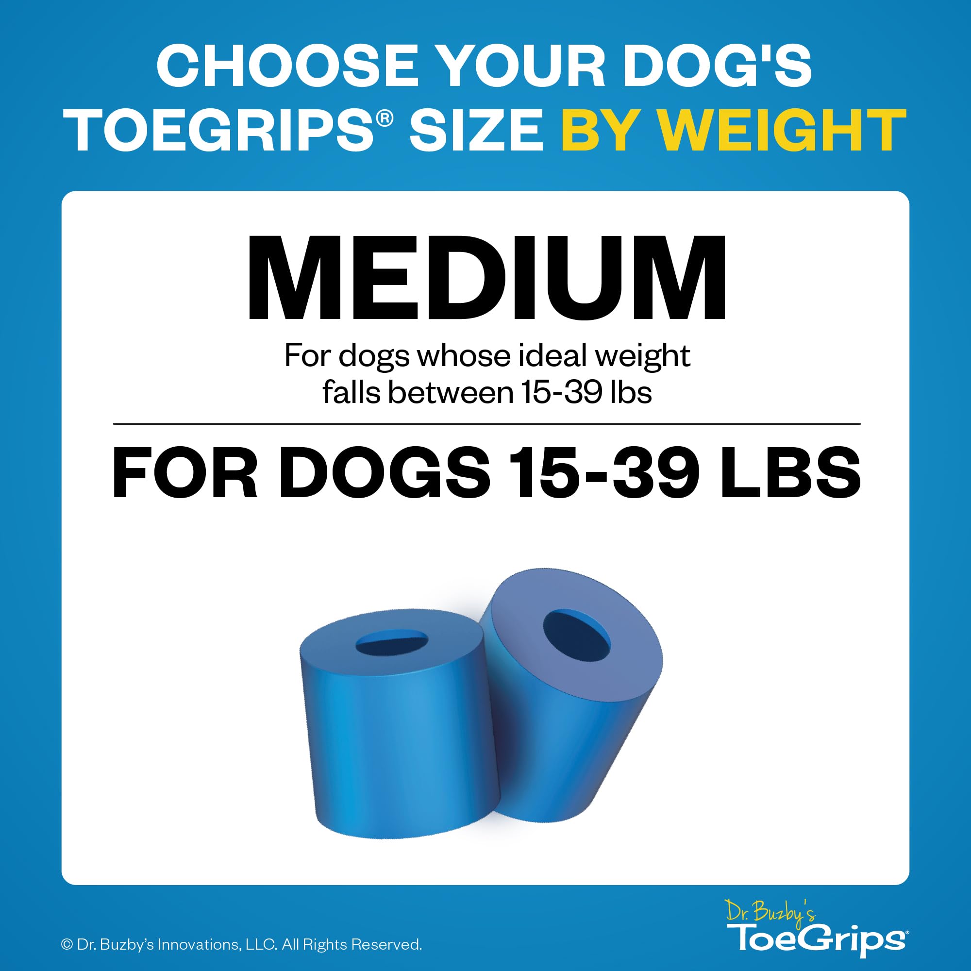 Dr Buzby's ToeGrips on a dog's nail demonstrates instant traction.