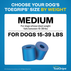 Dr Buzby's ToeGrips on a dog's nail demonstrates instant traction.