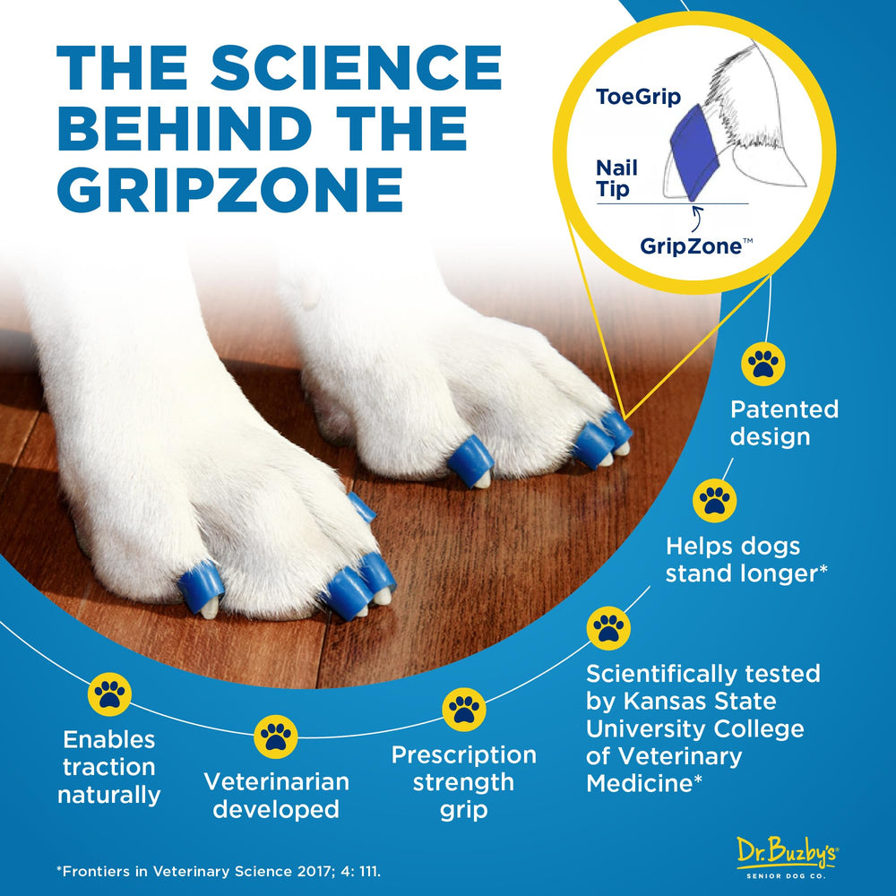 Size chart reference helps pick the right fit for ToeGrips