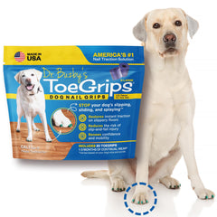 Dr. Buzby's ToeGrips XLarge box packaging showing 20 grips for quick traction.