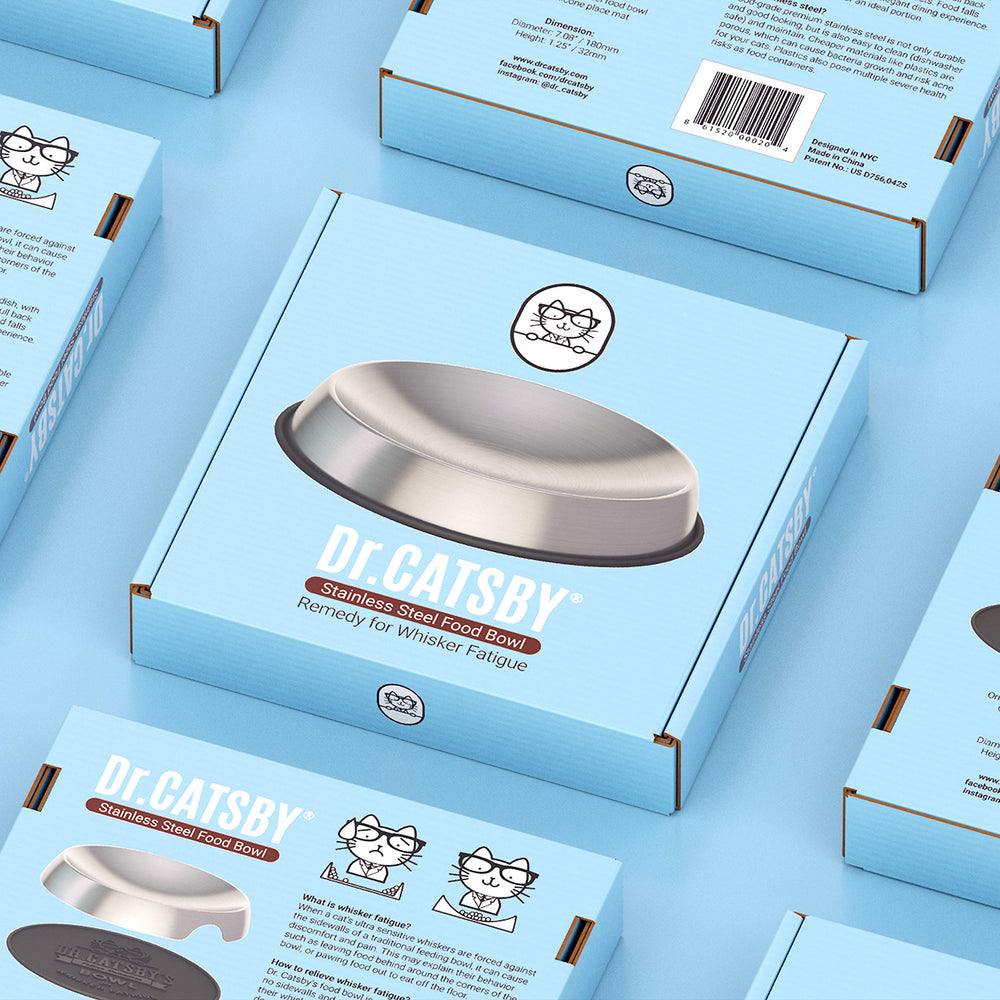 Dr. Catsby Food Bowl silicone non-slip mat keeps meals steady.