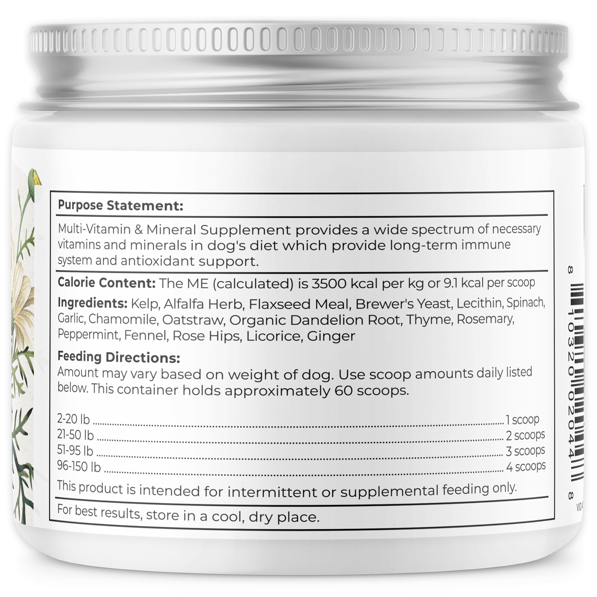 Dr. Harvey's Herbal Multi-Vitamin USA-made label signals quality and safety.