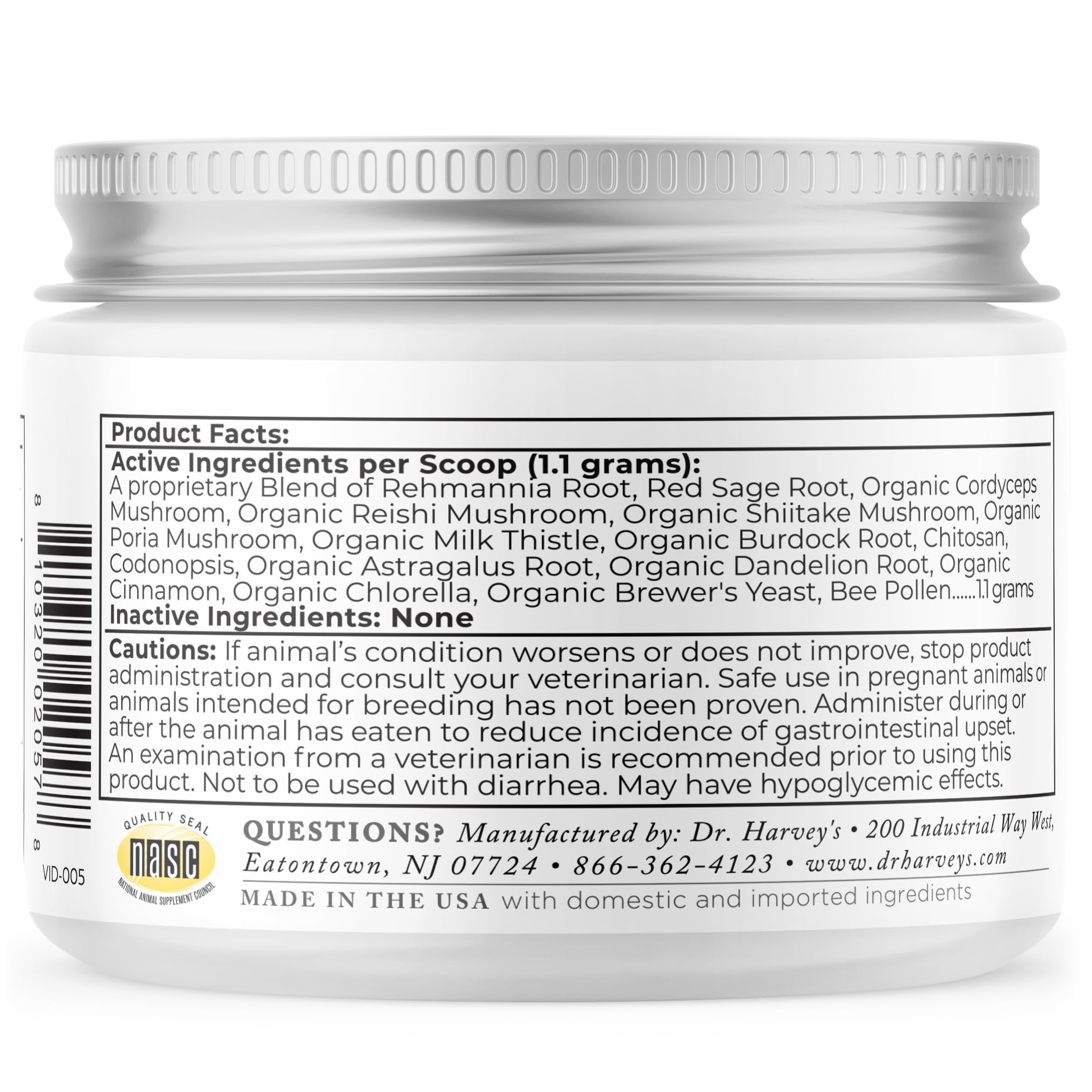 Dr. Harvey's Kidney Health dog food sprinkle demonstrates convenient dosing