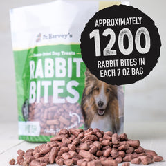 Dr. Harvey's Rabbit Bites dog enjoying treat during training session.