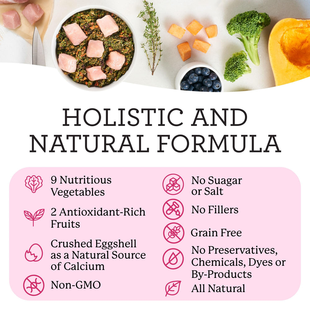 Dr. Harvey's Raw Vibrance grain-free formula — supports versatile raw feeding with human-grade quality.