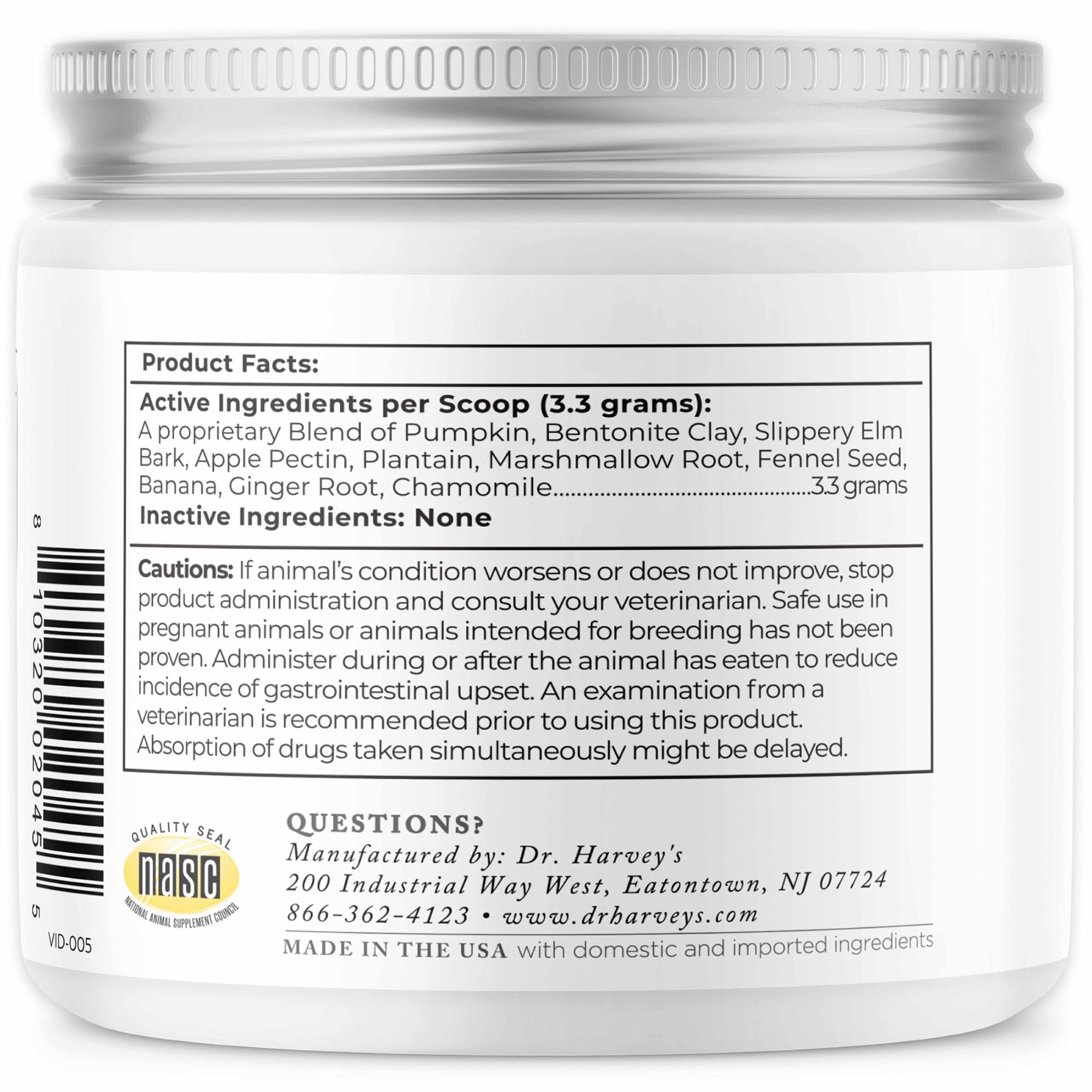 Dr. Harvey's Runs Be Done bottle on counter with clean labeling