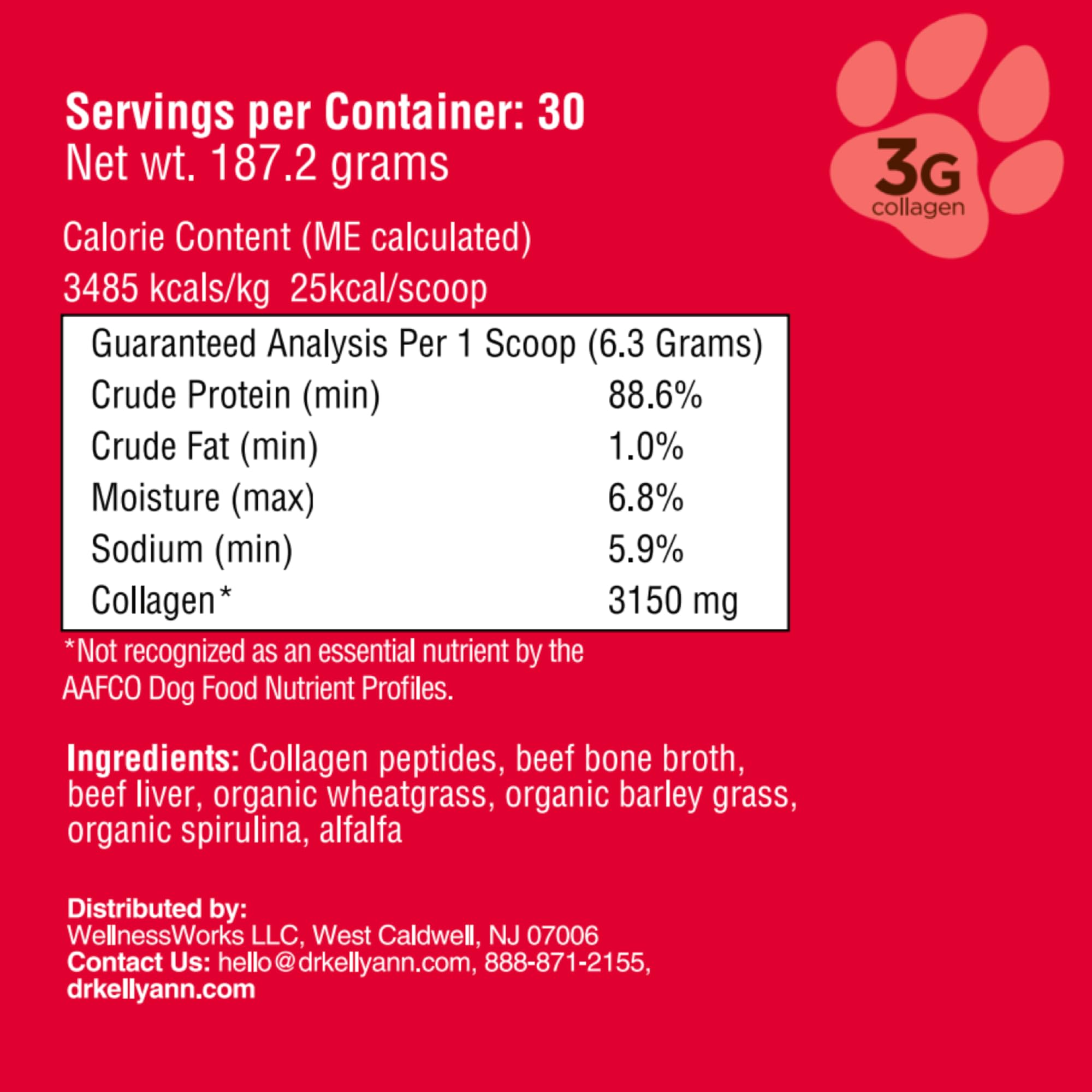 Dr. Kellyann 3g collagen topper supports joints and skin health
