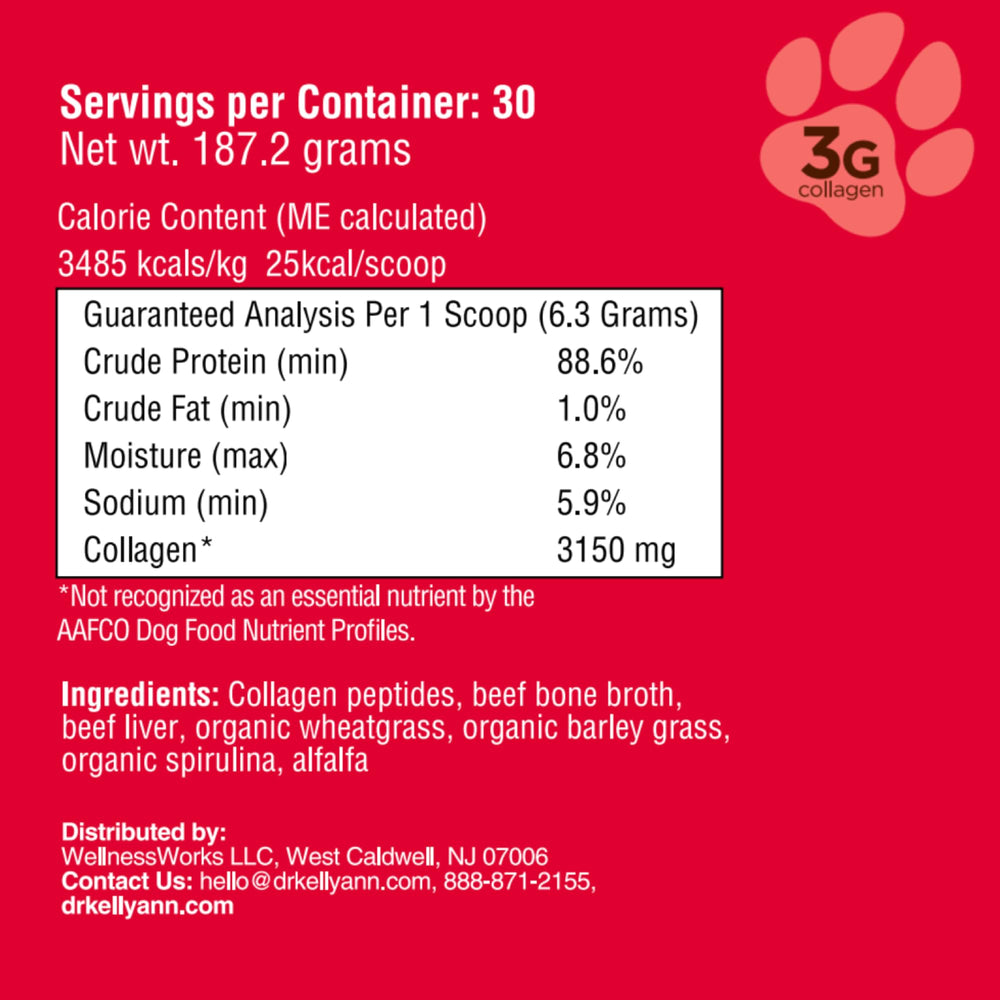 Dr. Kellyann 3g collagen topper supports joints and skin health