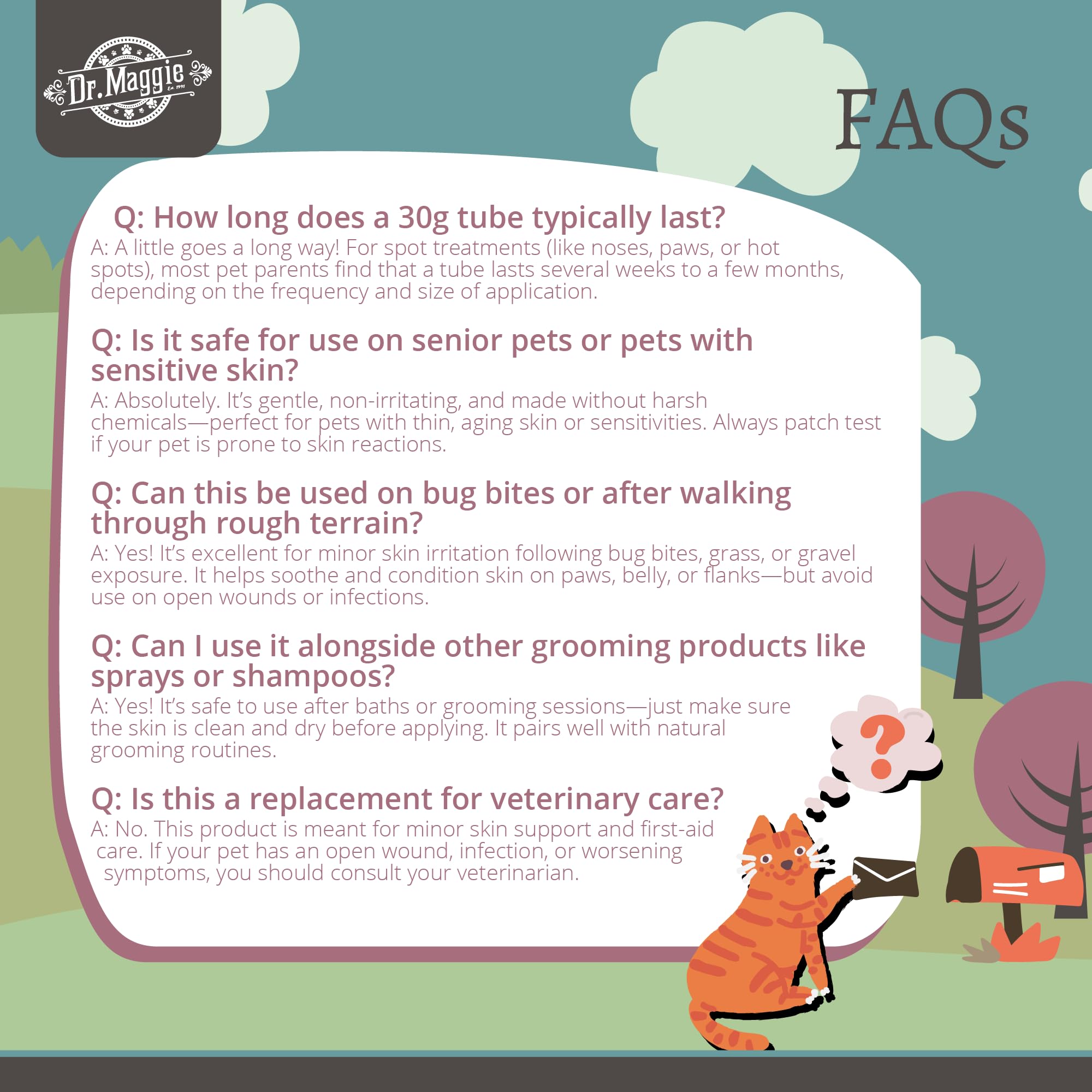 Dr. Maggie Skin Care Ointment for pets in a home first-aid setup