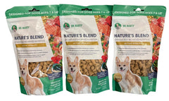 Dr. Marty Nature’s Blend Active Vitality dog food bag showing 6 oz packs for convenient, on-the-go meals