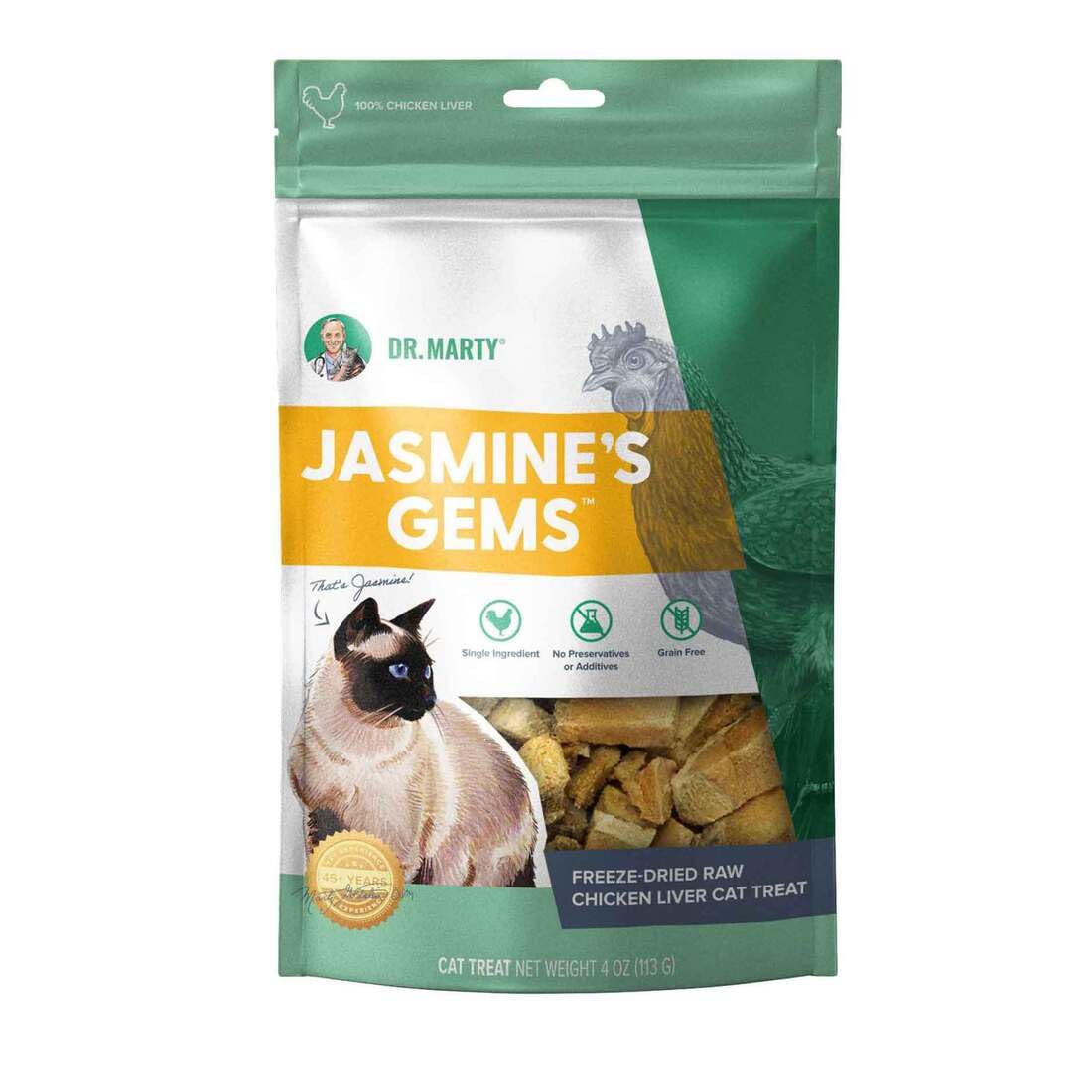 Dr. Marty Nature's Feast cat fish & poultry pouch supports digestion and daily vitality.
