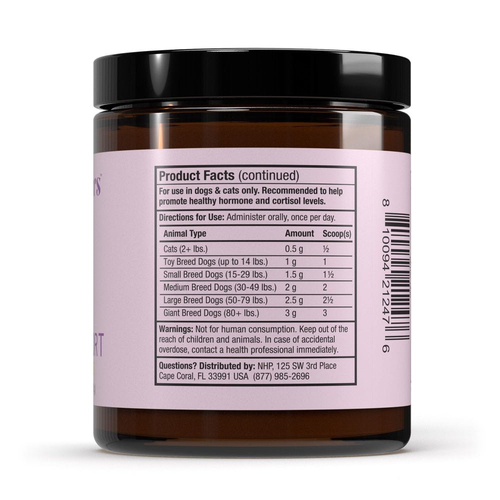 Dr. Mercola Bark & Whiskers Adrenal Support beef liver flavor enhances palatability during meals.