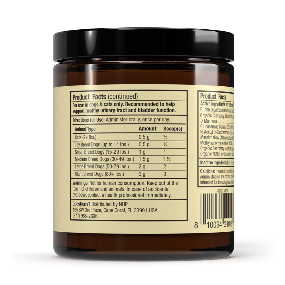 Dr. Mercola Bark & Whiskers with cranberry and D-mannose for urinary health support.