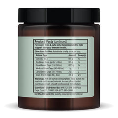 Bark & Whiskers bottle label emphasizes clean ingredients and gluten-free formulation.