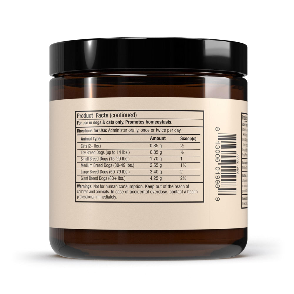 Dr. Mercola Bark and Whiskers Immune Support ingredients arabinogalactan and moringa support gut health.