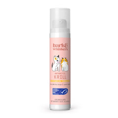 Dr. Mercola Bark & Whiskers Krill Oil bottle pump—easy dosing for joint support.