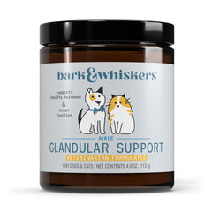 Dr Mercola Bark & Whiskers scoop for daily glandular support on pet meals