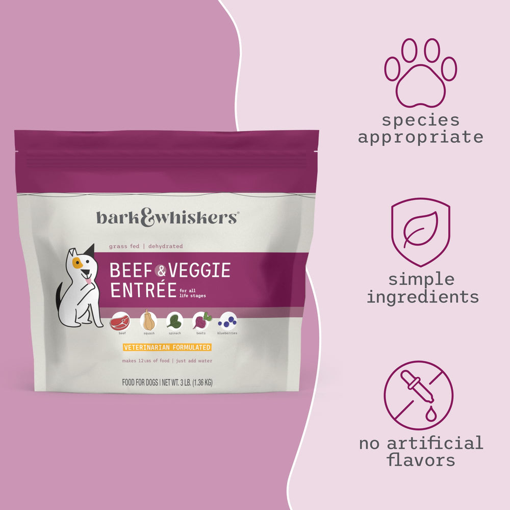 Serving Bark & Whiskers as a meal or topper for picky eaters and rotational feeding.