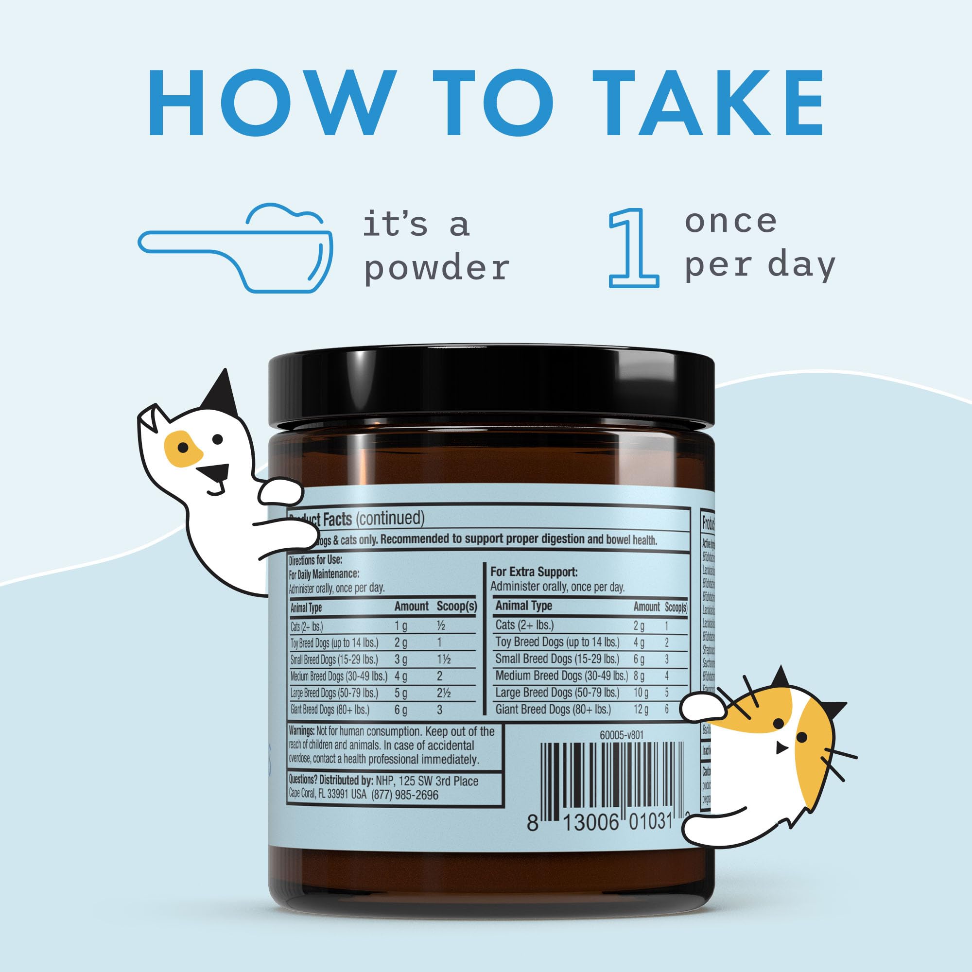 Veterinarian-formulated Bark & Whiskers probiotic for pets.