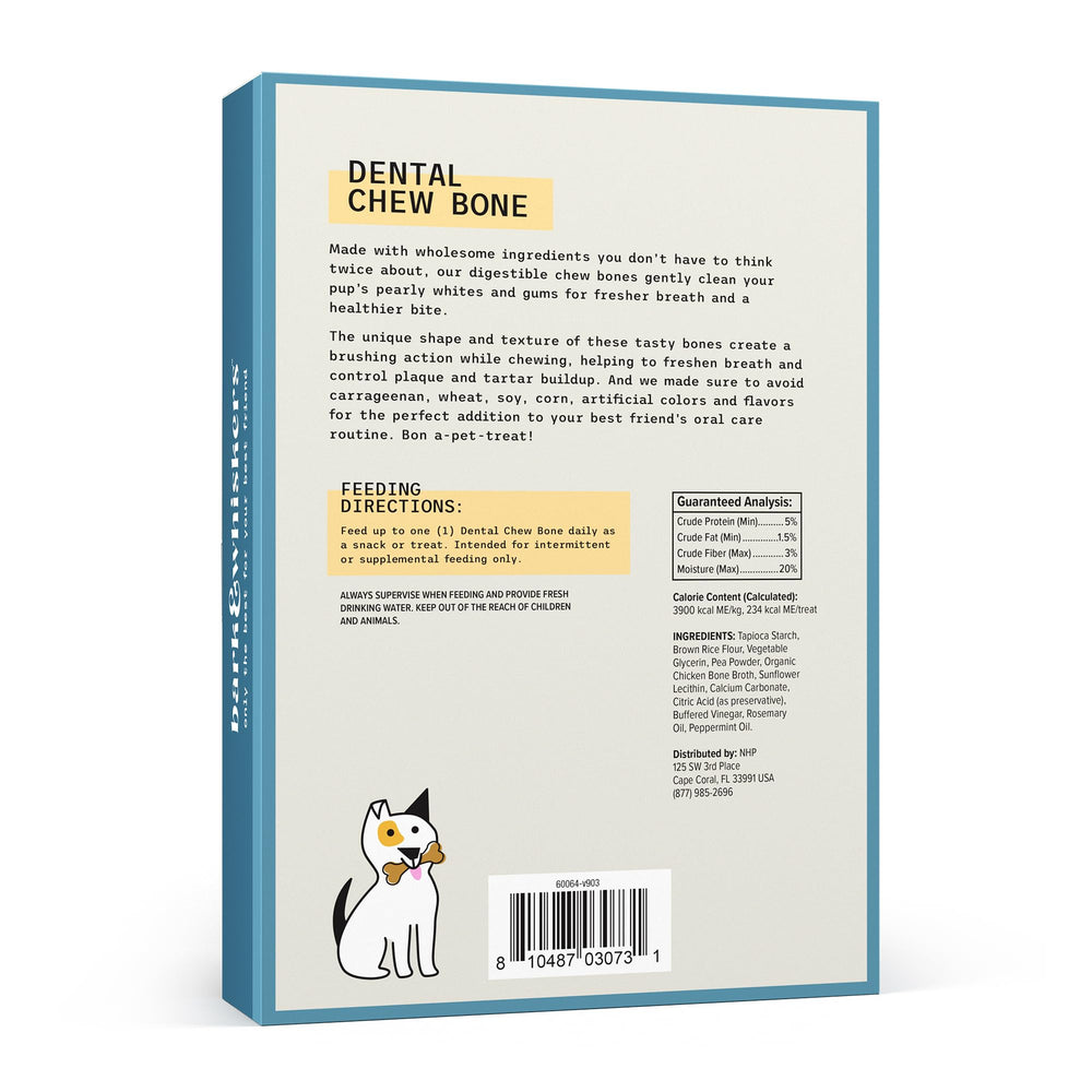 Dr Mercola Dental Chew Bones texture close-up highlights natural cleaning abrasives