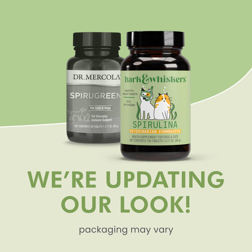 Organic spirulina label on Dr. Mercola SpiruGreen packaging highlighting quality