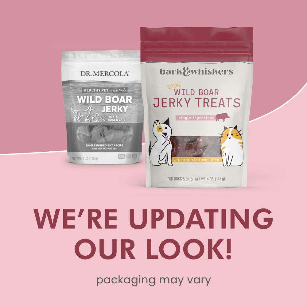 Dr. Mercola Wild Boar Jerky uses U.S. or Argentina-sourced meat for simple, natural treats.