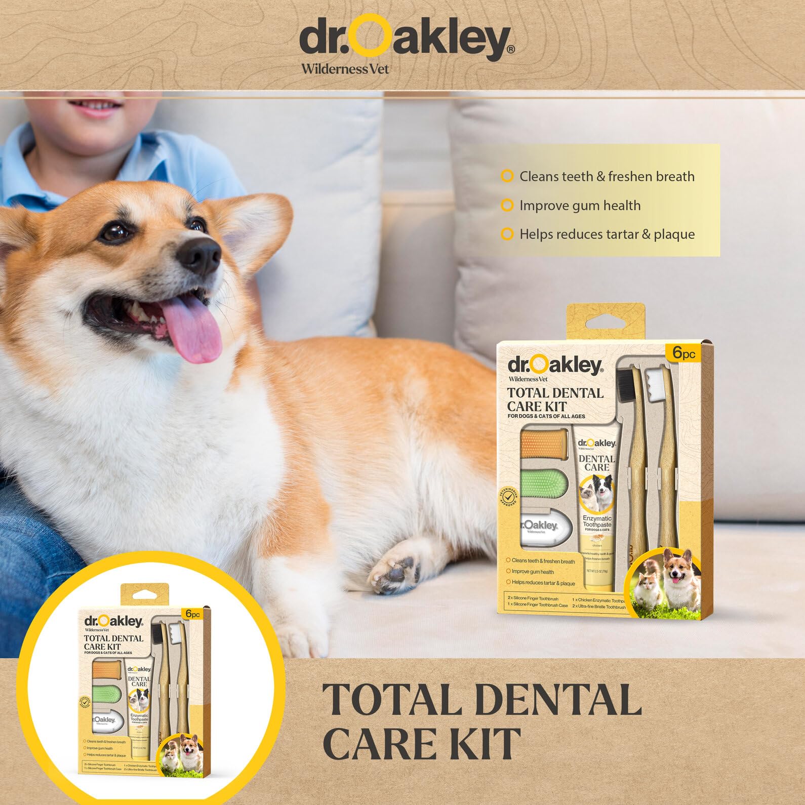 Dr. Oakley enzymatic toothpaste chicken flavor enhances brushing appeal for pets