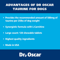 Dr. Oscar Taurine with carnitine ingredients emphasizing heart energy production