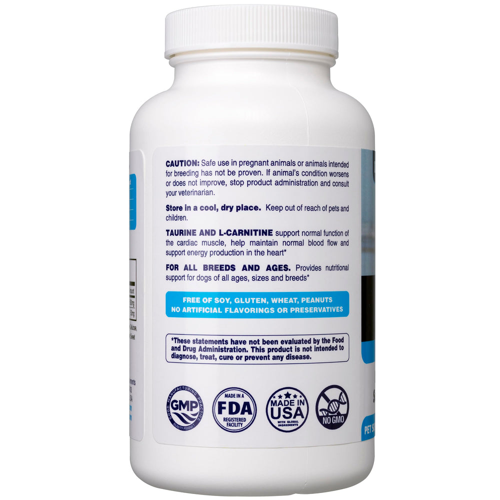 Dr. Oscar Taurine label highlights taurine and carnitine for cardiovascular nutrition