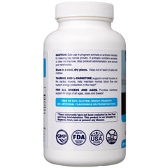 Dr. Oscar Taurine label highlights taurine and carnitine for cardiovascular nutrition