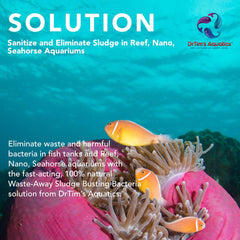 DrTim's Aquatics Waste-Away Reef dosing-guide image illustrates simple use for maintenance