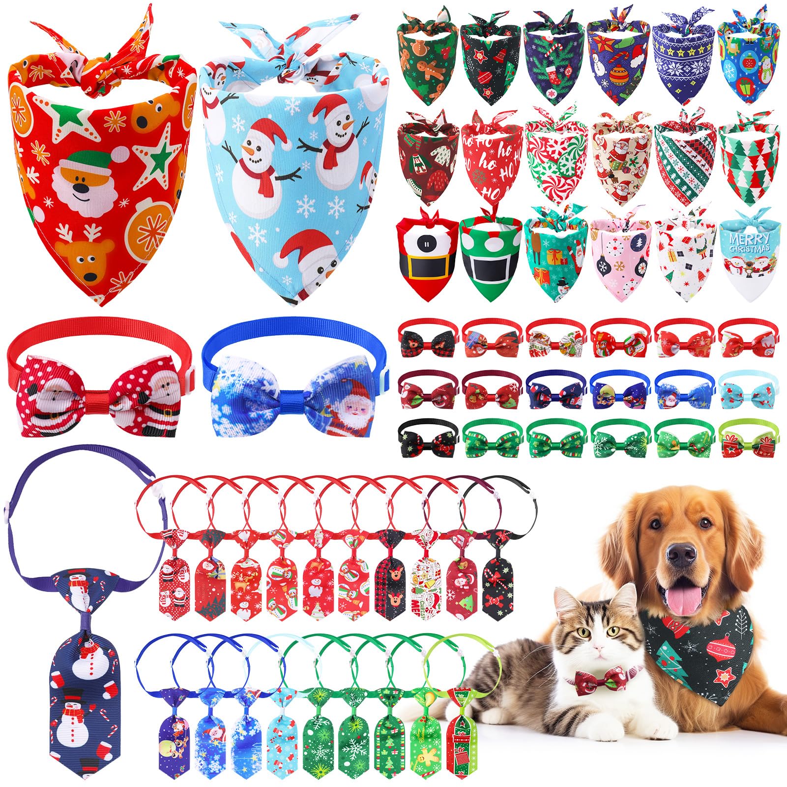 DragonflyDreams Christmas bandana snowman design for festive dog styling