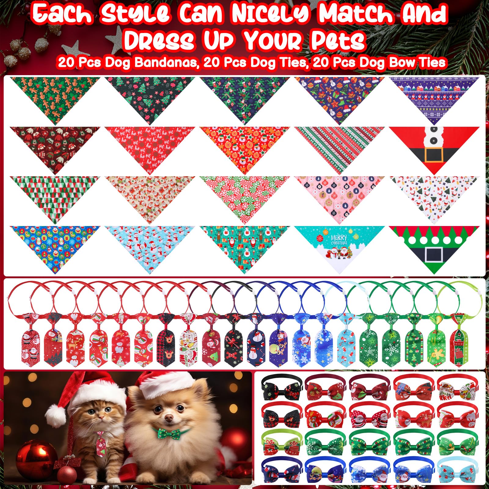 DragonflyDreams Christmas bandana tree pattern for cute holiday outfits