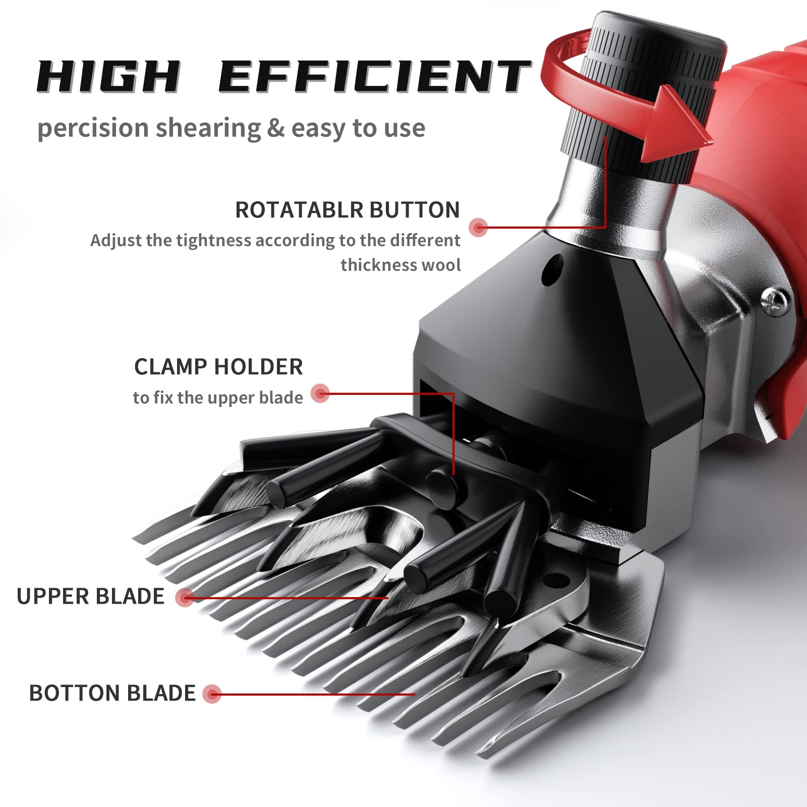 Dragro brushless motor sheep shears 2000rpm delivers steady performance.