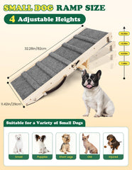 Drakthos dog ramp side view highlights sturdy wood and non-slip grip.