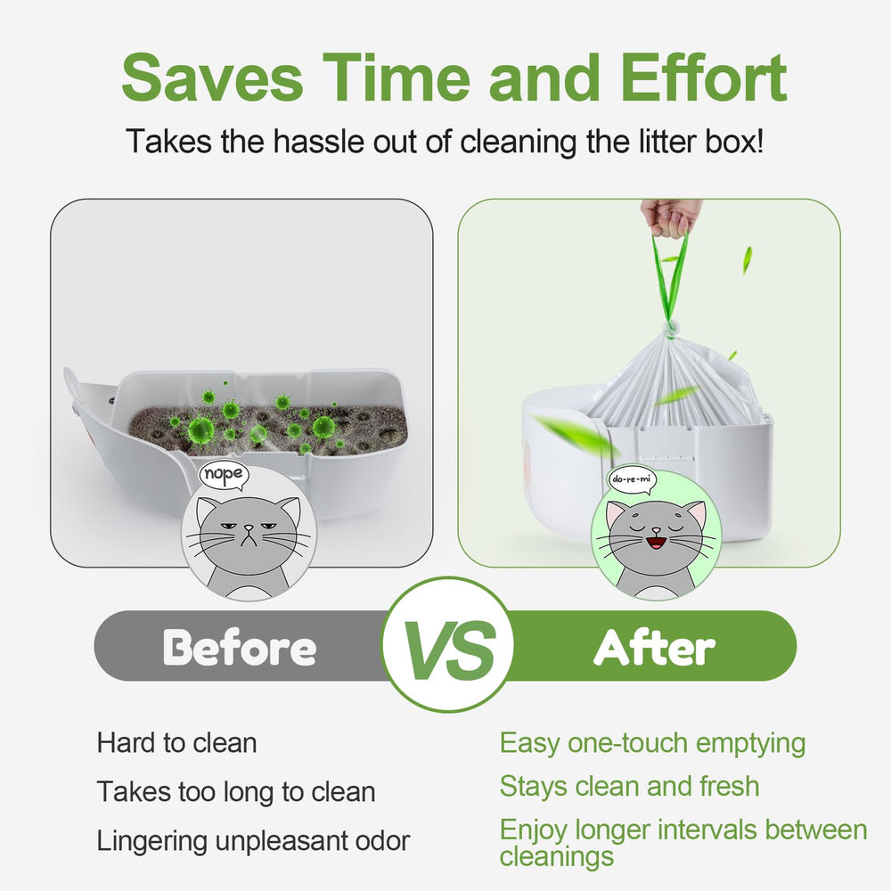 Dranbol heavy-duty drawstring liner close-up highlighting leak-proof sealing and mess-free disposal.