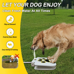 DRAROAD durable steel outdoor water dispenser stands up to yard use.