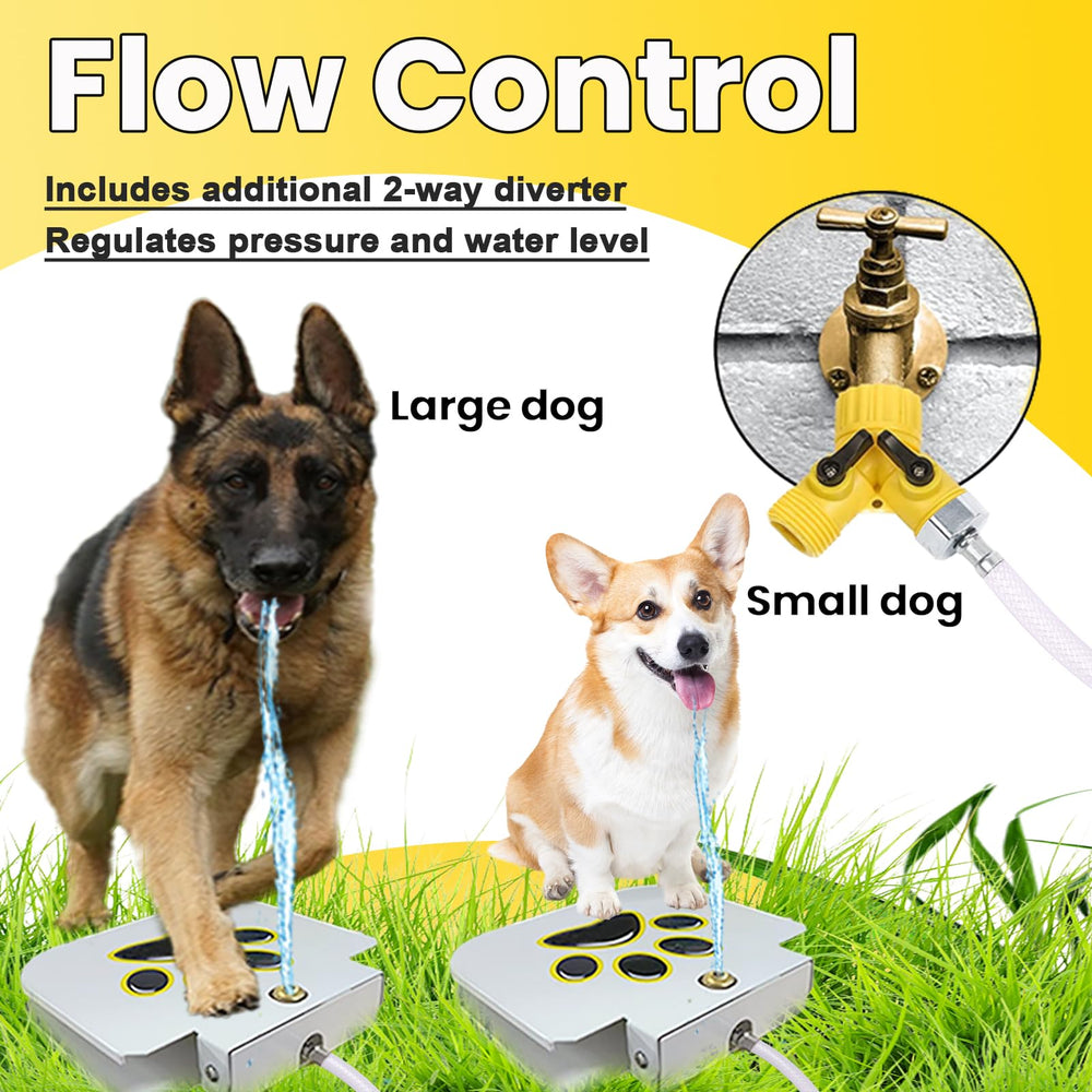 DRAROAD metal mesh valve detail helps keep water clean for pets.