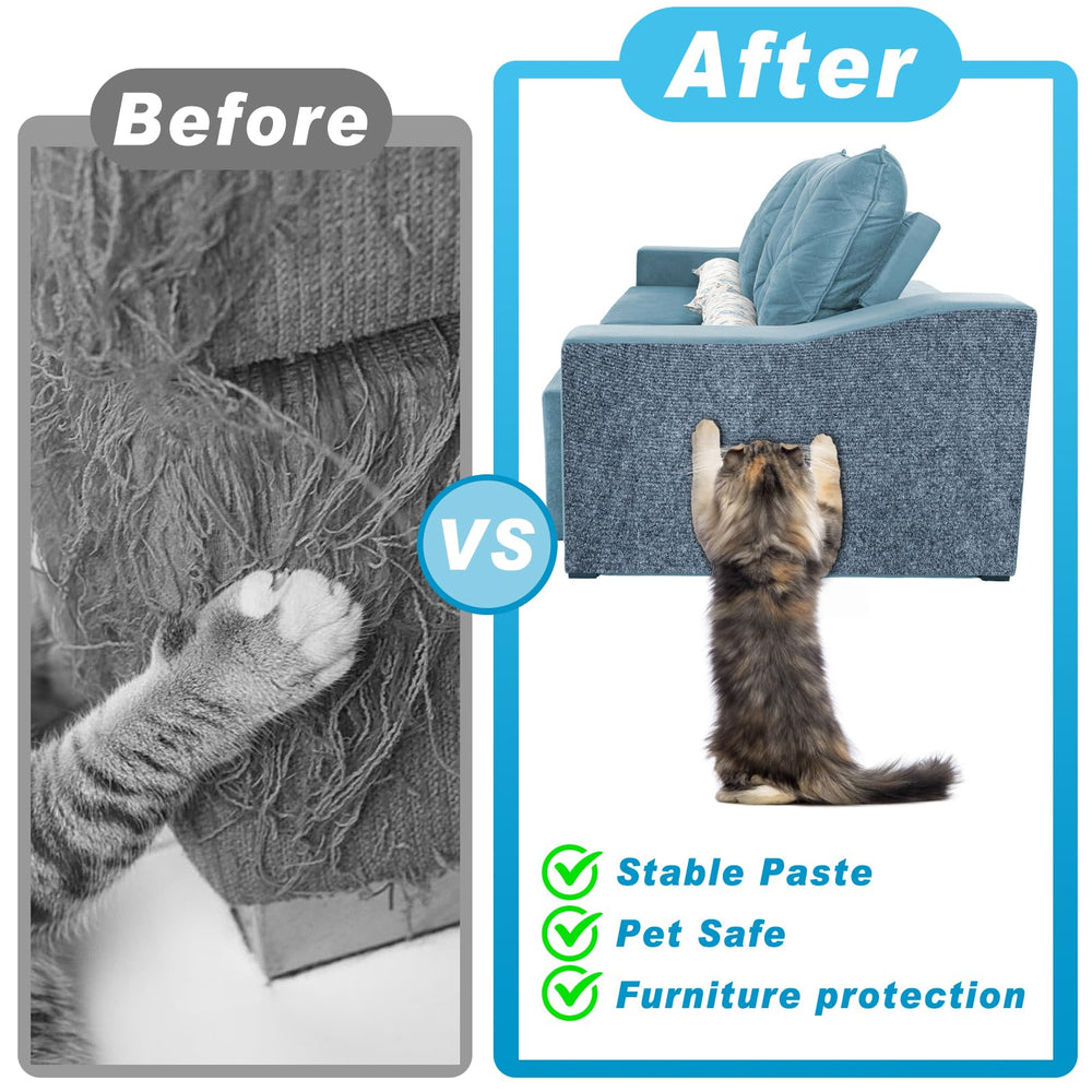 Draupnir cat scratching mat adhesion closeup highlights secure mounting