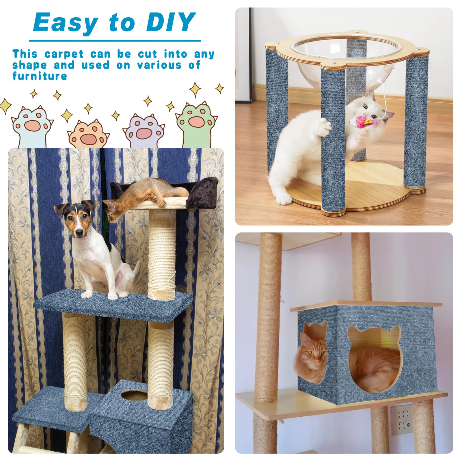 Draupnir cat scratching mat couch-protection around legs reduces scratches