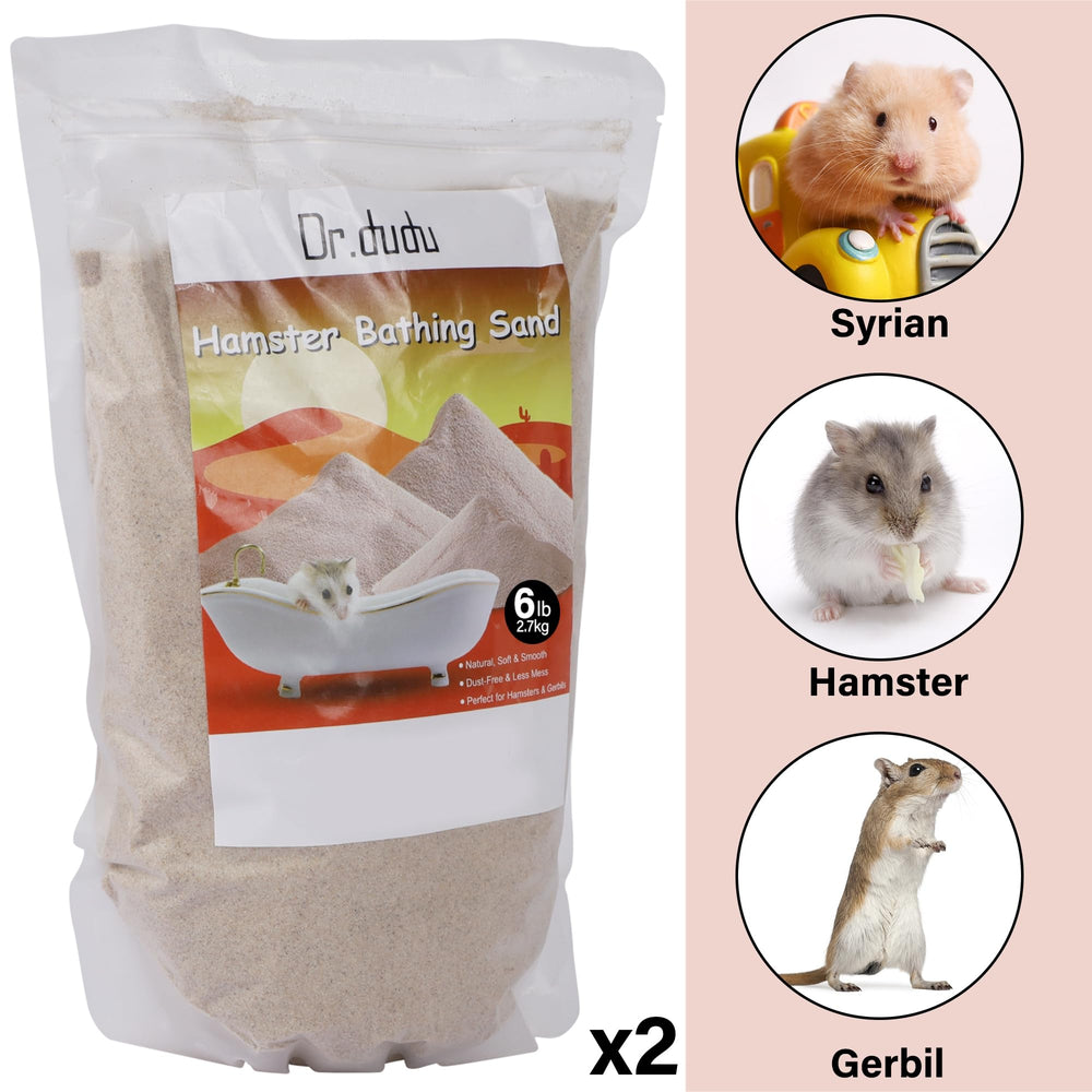 DR.DUDU hamster bath sand texture close-up highlighting natural grains for grooming