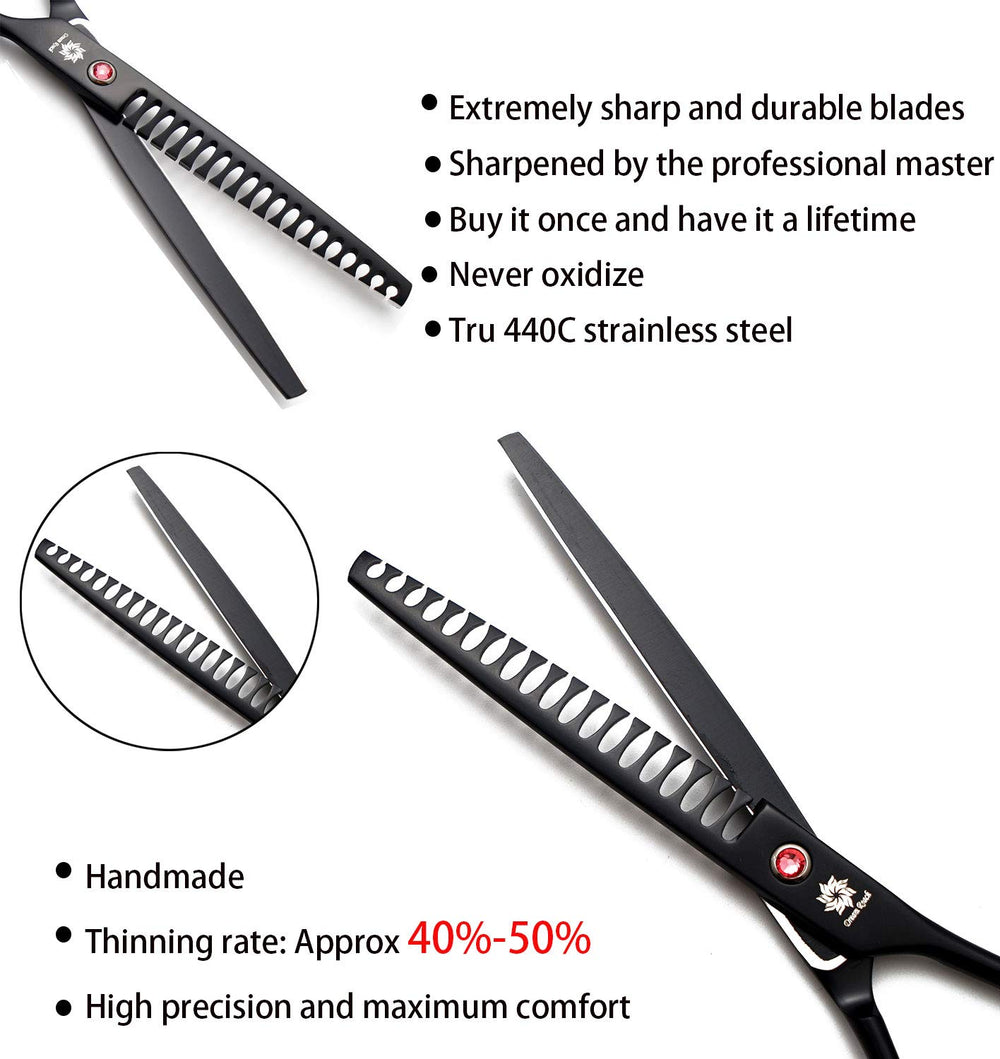 Dream Reach ergonomic chunker scissor usable for left or right-handed groomers.