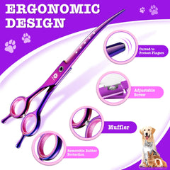 Dream Reach straight dog grooming scissors image for clean, stable trims.